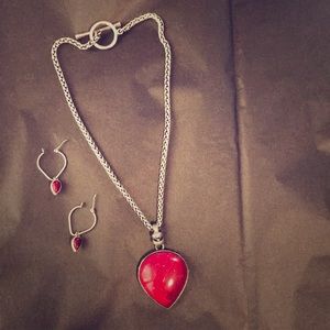 Lucky brand Necklace and Earring set